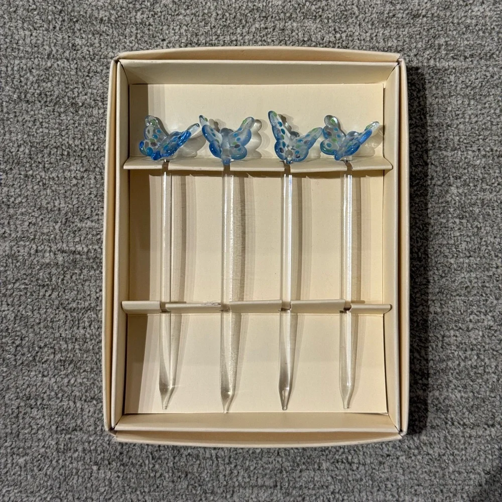 Butterfly Drink Glass Picks Set - Pottery Barn